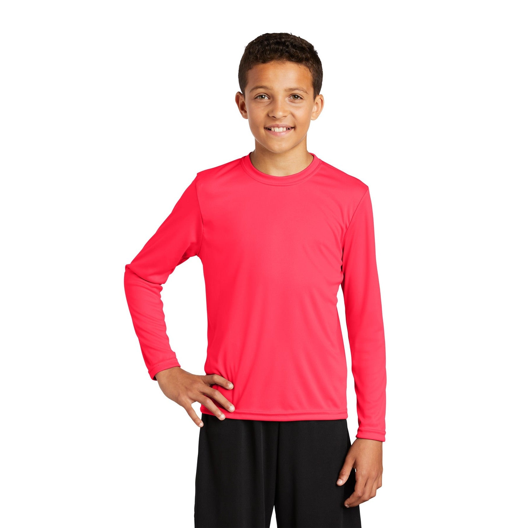 Sport-Tek-Sport-Tek® Youth Long Sleeve PosiCharge® Competitor™ Tee. YST350LS-MedTech-10